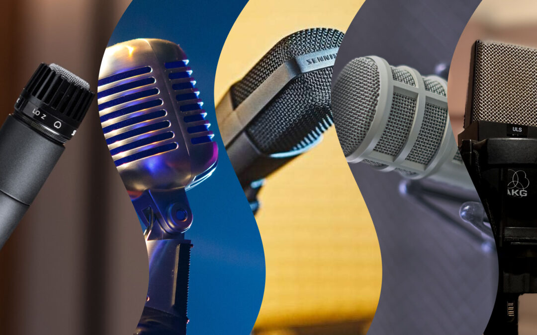 Cinco Microfones Profissionais para Home Studio